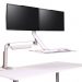 HUMANSCALE QUICKSTAND LITE DUAL CLAMP WHI